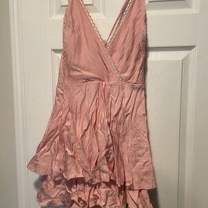 miami Pink Lace-Trim romper